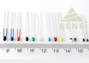 Microplaquetas revestidas do termistor da cola Epoxy radial NTC com fio de ligação de aço folheado de cobre estanhado desencapado