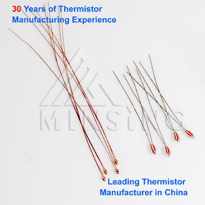 Termistor de coeficiente de temperatura negativo de estrutura fixa, termistor NTC selado em vidro radial