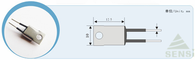 Cabeça de superfície 2 do sensor de temperatura 3.2*12.3mm da montagem de Mini Lug NTC